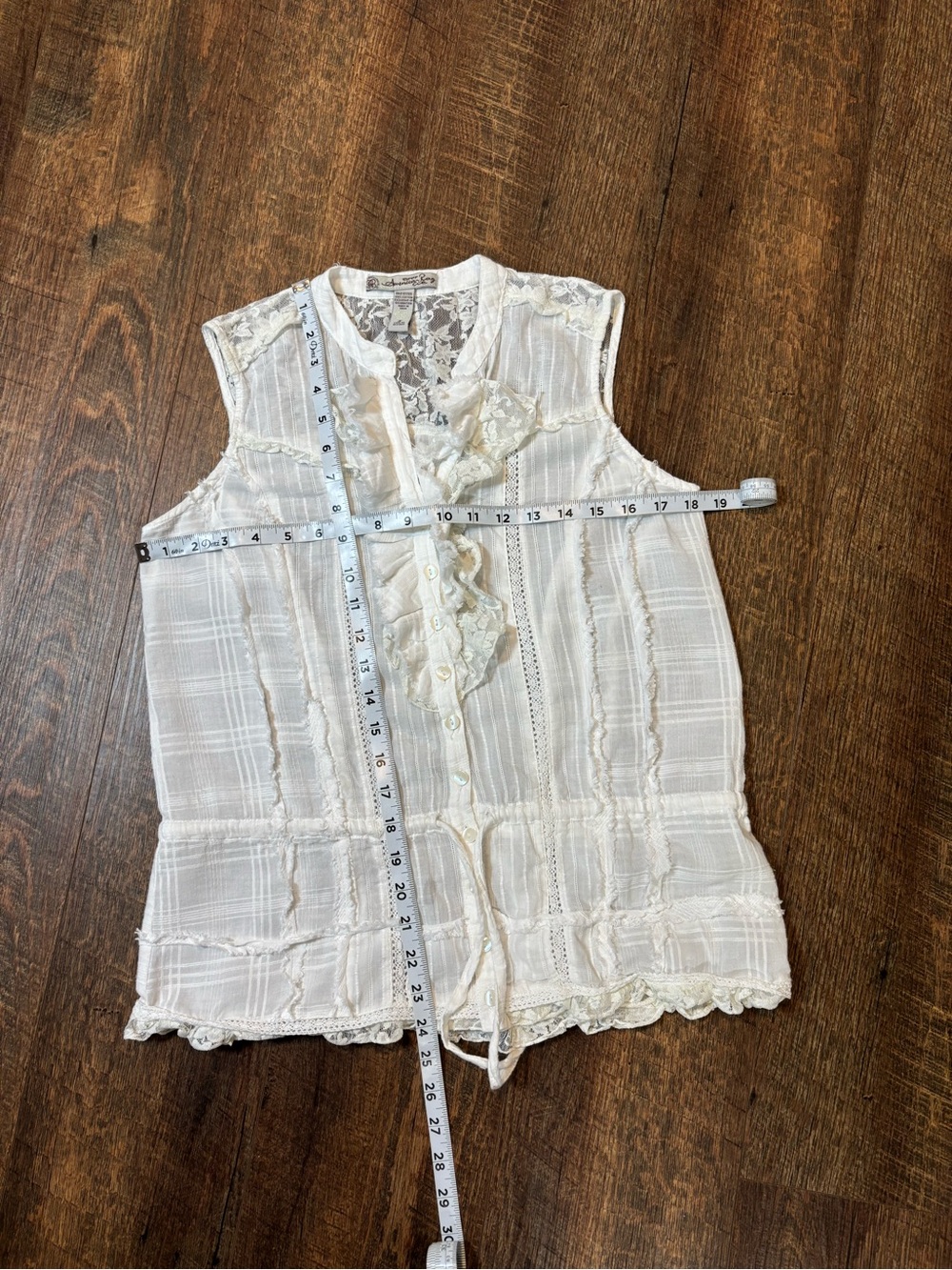 American Rag Ruffle Front Sleeveless Blouse - Picture 6 of 6